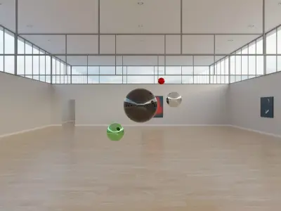 HDRI - Art Museum Gallery Interior 38 - 16384x8192 Texture