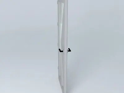 Letter K 3D door very detail with glass lock and hinger Free 3D model