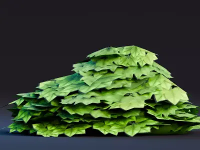 Low poly - Stylized Game Items - Bush Low-poly 3D model