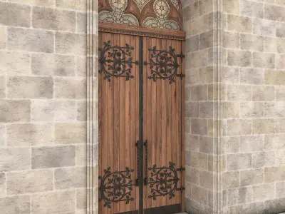 Gothic Door 3D model
