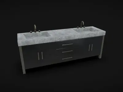 Bathroom Sinks 02 Low-poly 3D model