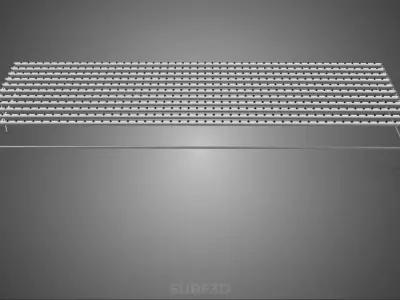 LARGE HYDROPONIC RACK NETCUP NFT SYSTEM ARRAY GARDENING FARMING 3D model