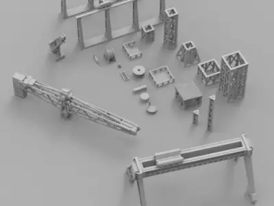 Infrastructure and Objectives Pack 03 3D print model