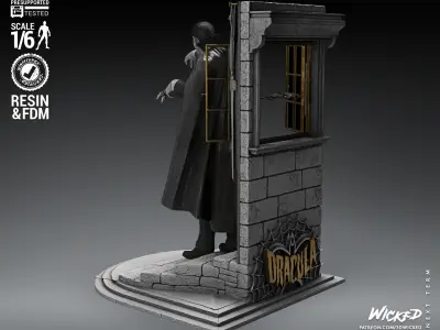 Wicked Horror Dracula Sculpture Tested for 3D printing 3D print model