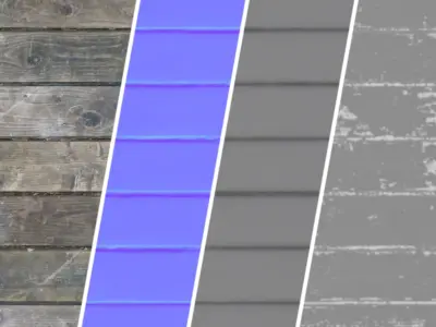 Wood Materials 31- Wooden Panel -Sbsar Seamless PBR Texture