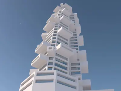 Residence building 3D model