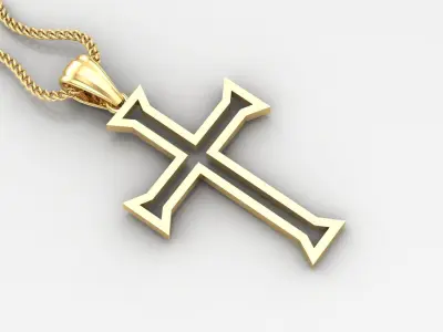 Cross Light Gold 4CP049 3DM STL 3D print model