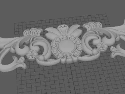 dekor ornate ornament 3D model 6