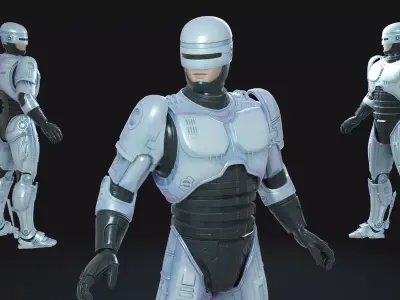 RoboCop Animation-Ready Sci-Fi Hero Low-poly 3D model