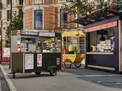 Archmodels for UE vol 9 - collection of street props 3D model