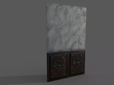 Old Plaster Wall Low-poly 3D model