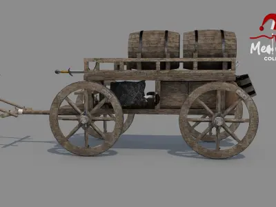 Medieval Wagon 3D model