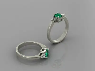  Solitaire ring 3D print model purchase