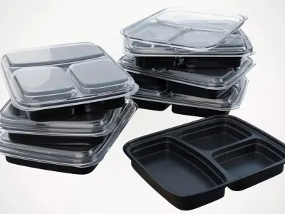 Meal Prep Containers - Disposable 3D model