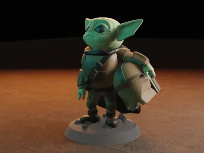 BABY YODA MANDALORIAN 3D print model