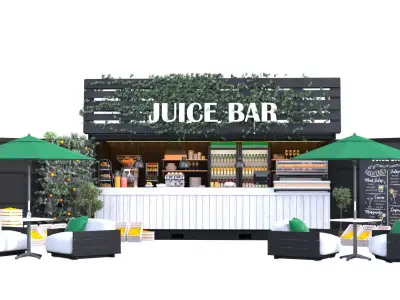 Container Juice Cafe 3D model