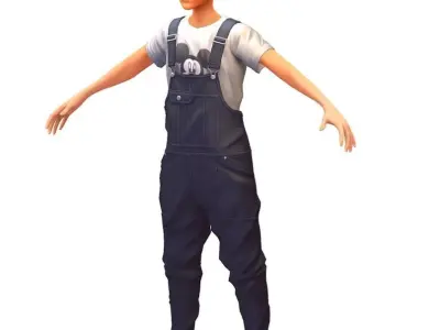 Cartoon High Poly Subdivision Avatar 016 Low-poly 3D model