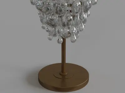 Anabella Table Lamp Antique Gold Finish 3D model