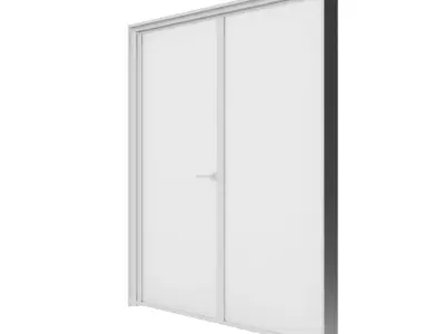 Double Glass Door 3D model