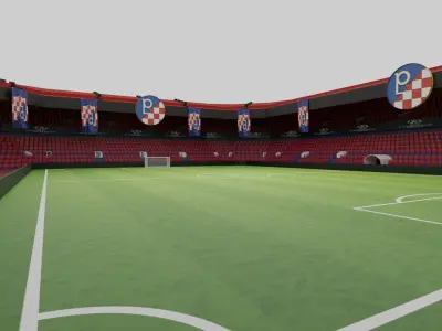 Dinamo Zagreb Football Stadium Low-poly 3D model