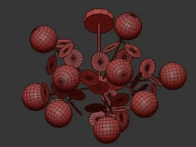 Matiss Chandelier GOLD 3D model