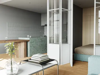 apartment interior scenes     3D model buy