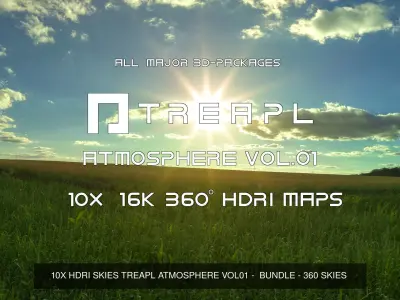20X HDRI SKIES ATMOSPHERE VOL01and02 - BUNDLE - 360 SKY Texture Texture