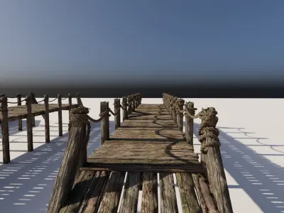 Wooden Bridge 3D model
