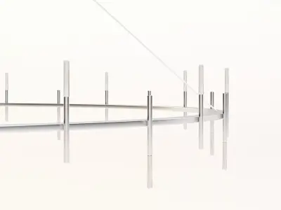 Circled Ceiling Pendant Light Lamp 3D model