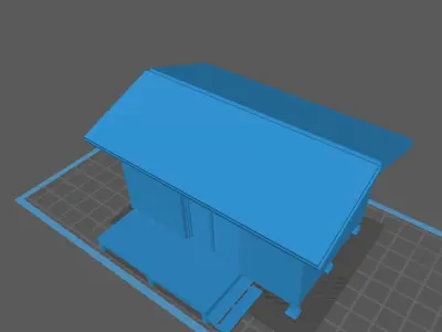 Minimalist Wood Prefabricated Home 3D Printing 3D print model
