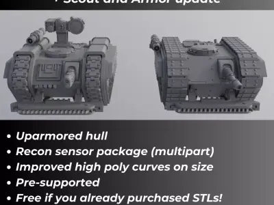 Scylla Light Tank Sentinel 3D print model