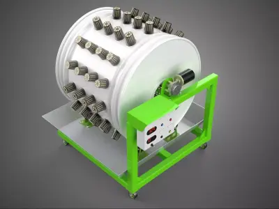 ROTARY HYDROPONIC RADIAL SPIN GARDENING PLANT FARM SYSTEM WHEEL 3D model