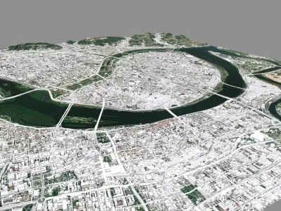 Cityscape New Taipei City Taiwan 3D model