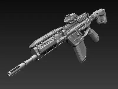 Sci-Fi Assault Riffle  3D model