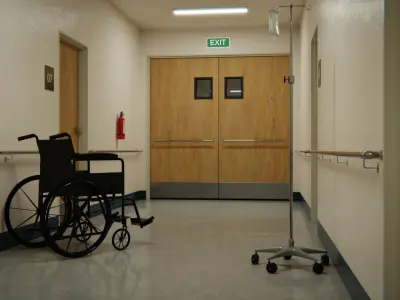 Hospital Corridor 3d Scene Low-poly 3D model