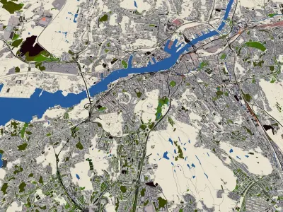 Gothenburg Goteborg City 2021 March 3d model Low-poly 3D model