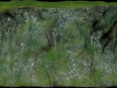 Rock Cliff V7 01 Low-poly 3D model