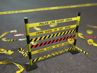 Crime Scenes - Police Line Low-poly 3D model