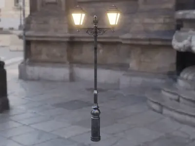 Standing Street Lamp 3D model