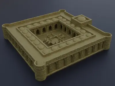 Desert Caravanserai Tabletop Terrain 28 mm 3D print model