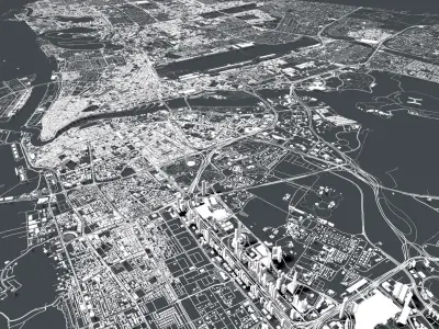 Cityscape Dubai United Arab Emirates 3D model