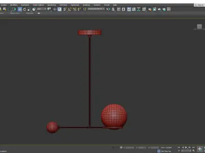 BALANCE two hanging lights with ball in middle Low-poly 3D model