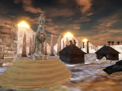 Ancient Egypt City Low-poly 3D model