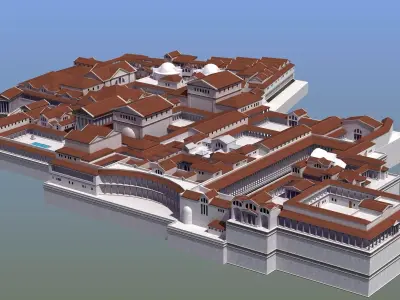 Ancient Palace Basic Low-poly 3D model