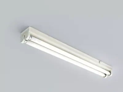 Fluorescent tube Low-poly 3D model