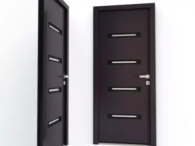 Door Camaret and Doorknob 3D model