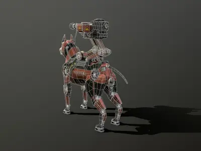 War Dog Low-poly 3D model