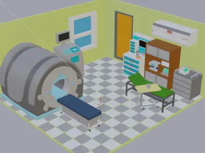 Medical CT Room 3D Model  Low-poly 3D model