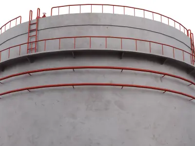 Industrial Oil Tank V2 Low-poly 3D model