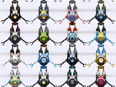 3DRT - Chibii-robot-11 Low-poly 3D model